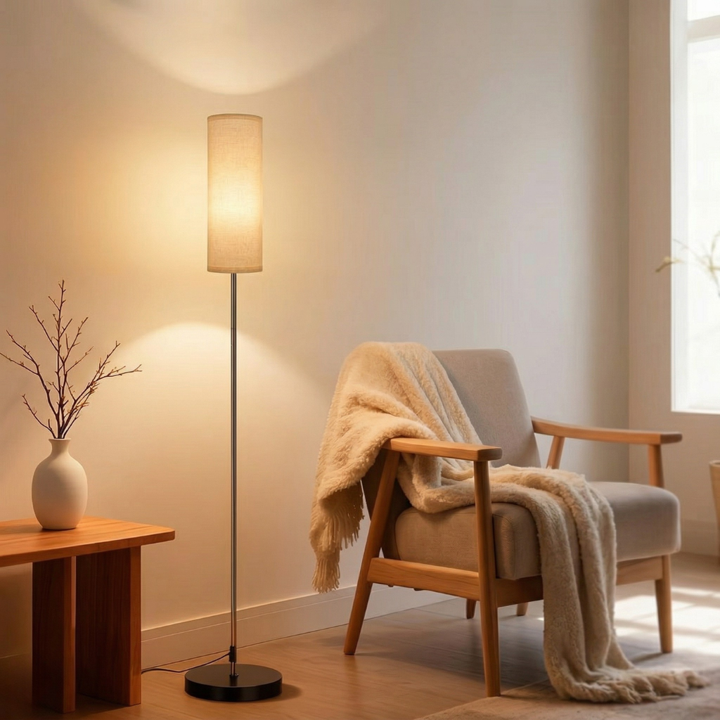 App Controlled RGB Floor Lamp For Customizable Ambient Lighting In Any Room Or Office Space