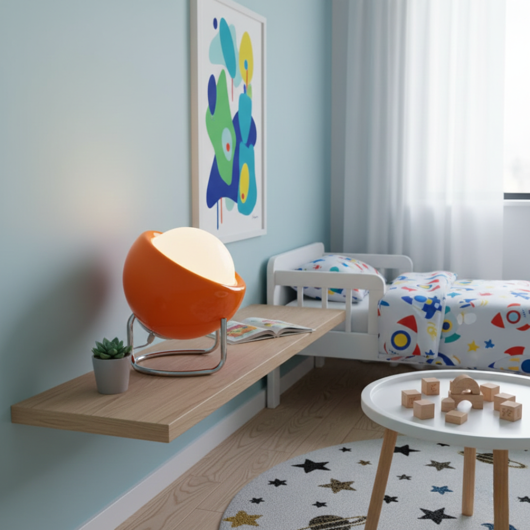 Elegant Table Lamp With Glass Shade For Indoor Use Suited For Living Rooms And Bedrooms Creating Cozy Ambience