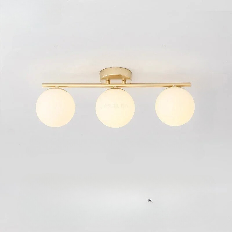 Aurora Nordic Ceiling Lamp With Glass Sphere And Gold Accents LED Fixture Glow For Homes