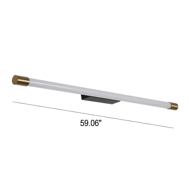 LED Tubular Wall Light In Aluminum Black Or Gold 40 To 150 Cm