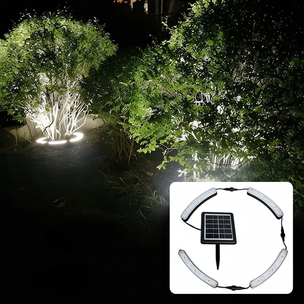 Arboria solcelledrevet tre- og plenlampe — varm, dekorativ utendørsbelysning