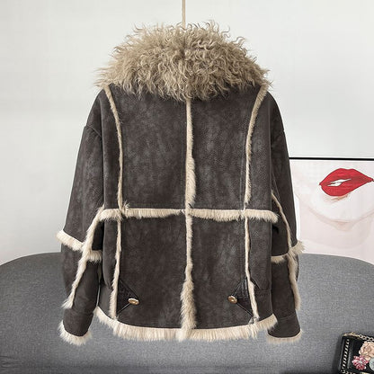 Manteau en fourrure de lapin