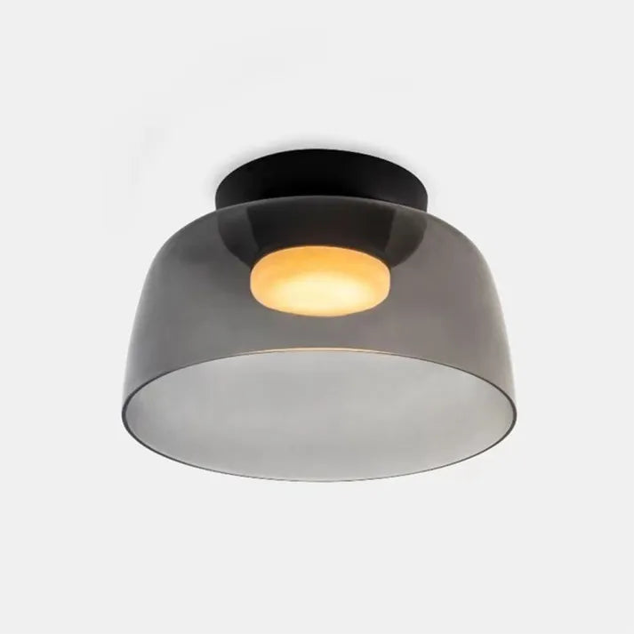 Lumenweave Nordic Style Ceiling Light With Handcrafted Glass Shade For Living Rooms And Dining Areas