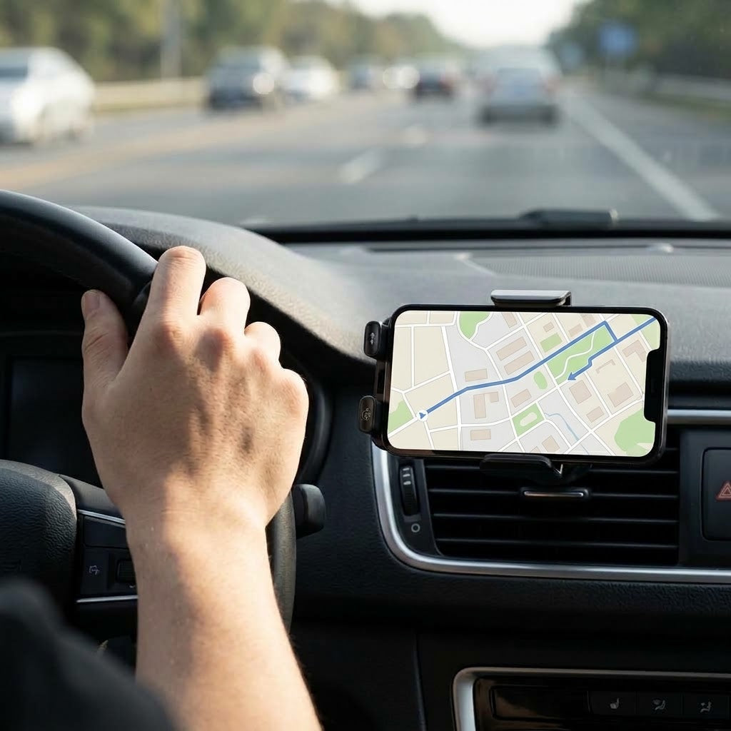 Suport-încărcător wireless de 15W pentru telefon, auto — clemă motorizată automată, utilizare cu o singură mână