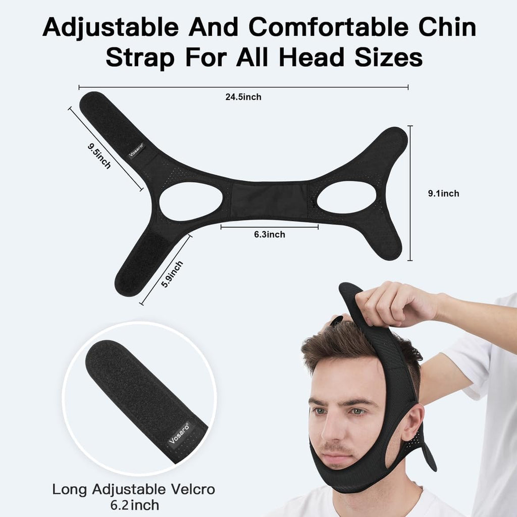 Adjustable Chin Strap For Snoring Reduction And Quiet Sleep