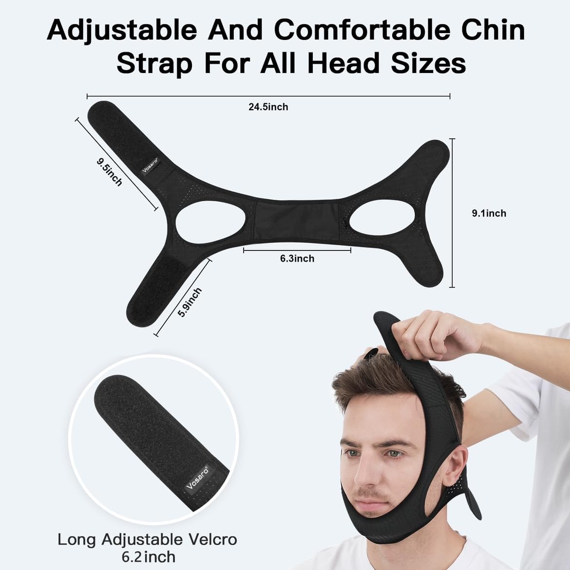 Adjustable Chin Strap For Snoring Reduction And Quiet Sleep
