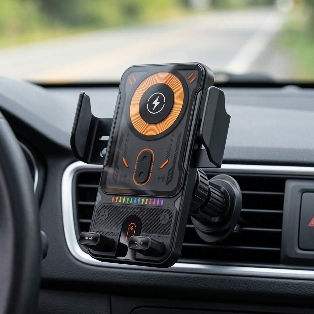 Auto-Handyhalterung mit kabellosem Laden 15 W und automatischer Klemme -    Zorenza