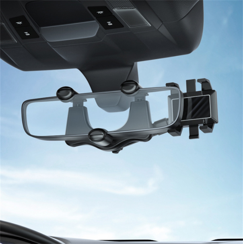 Universal Rearview Mirror Phone Holder With 360 Degree Rotation For Navigation