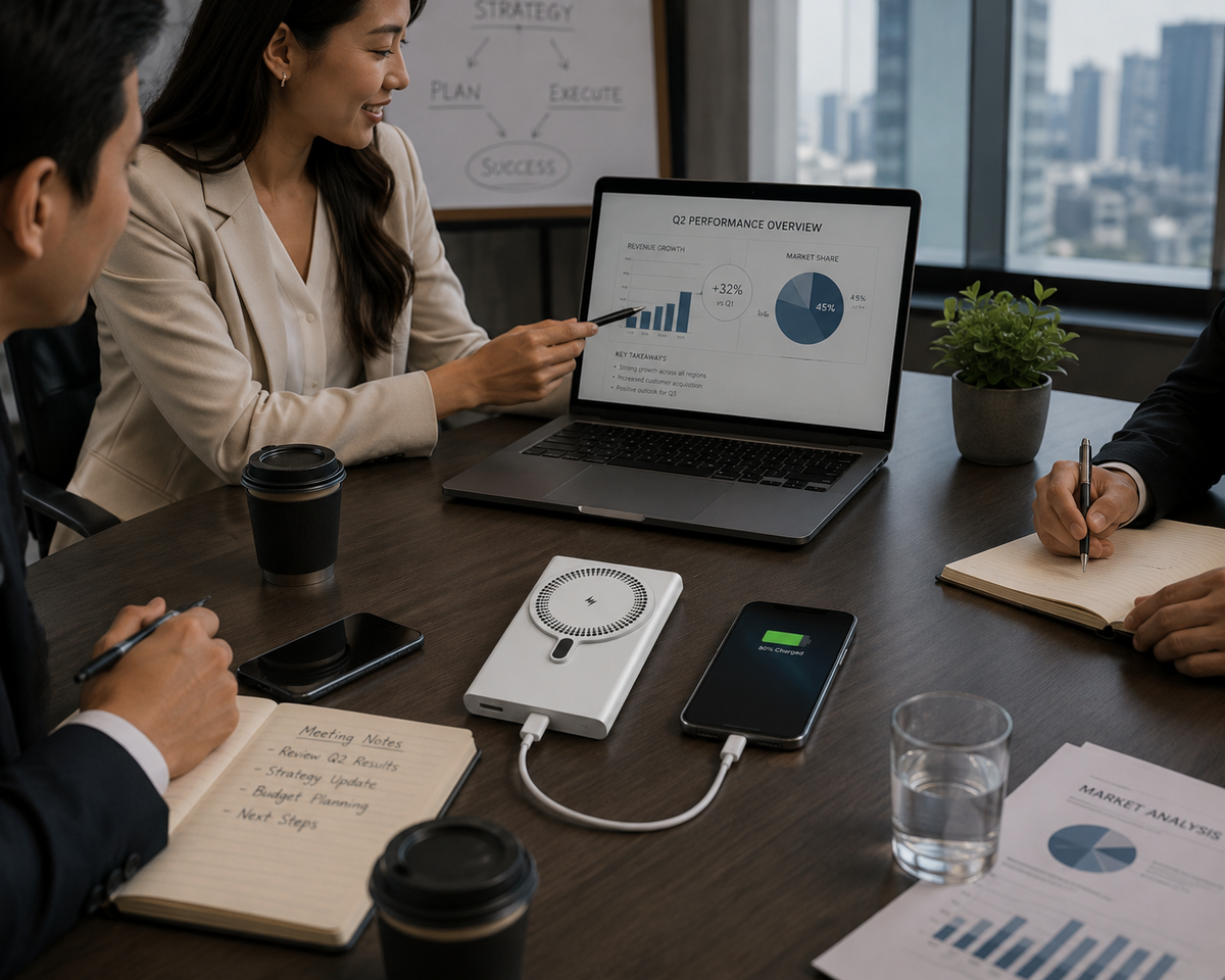 Magnetisk powerbank — induktiv hurtigopladning