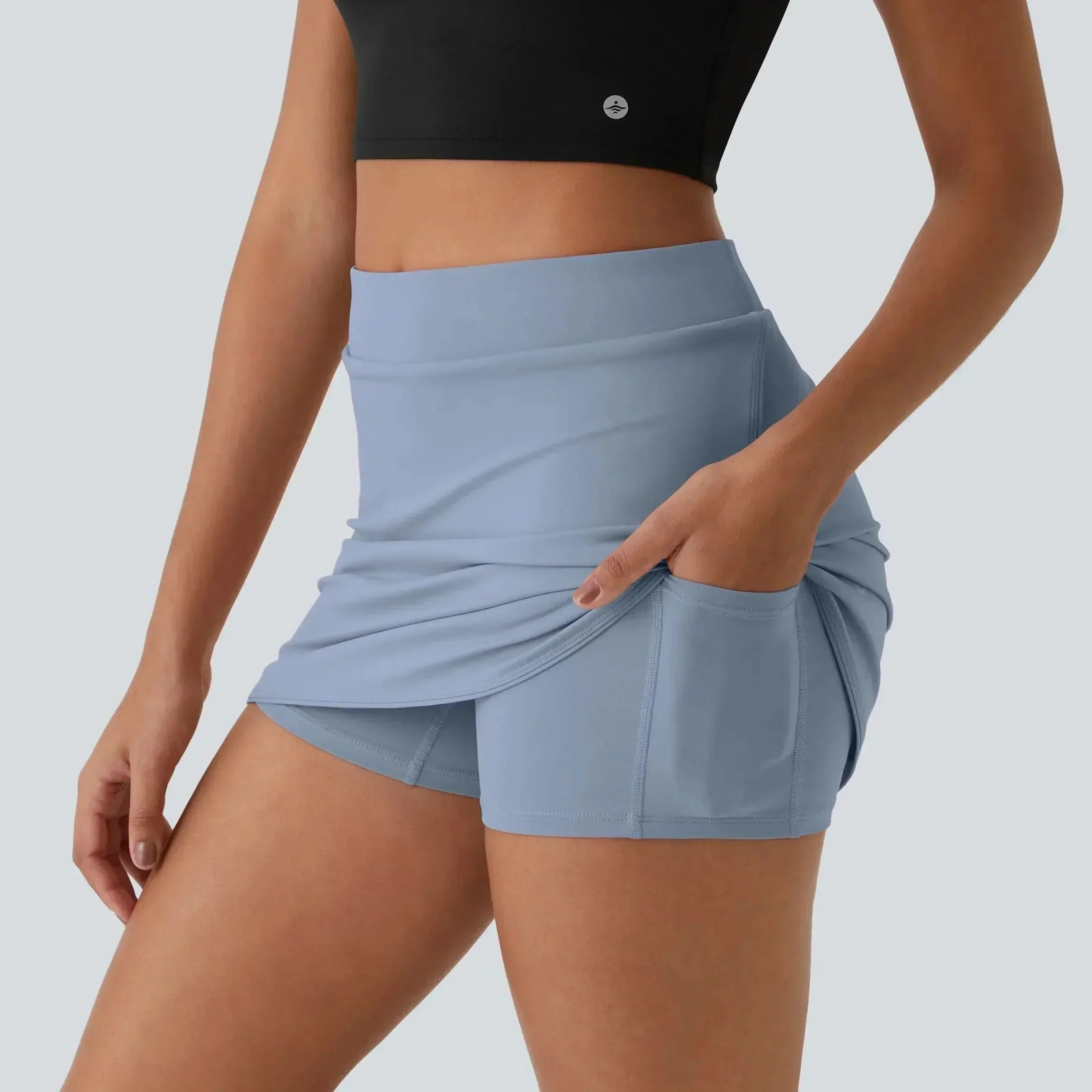 Nova 2-In-1 Micro Golf Skirt — Flat High Waistband, Integrated Hidden Pockets