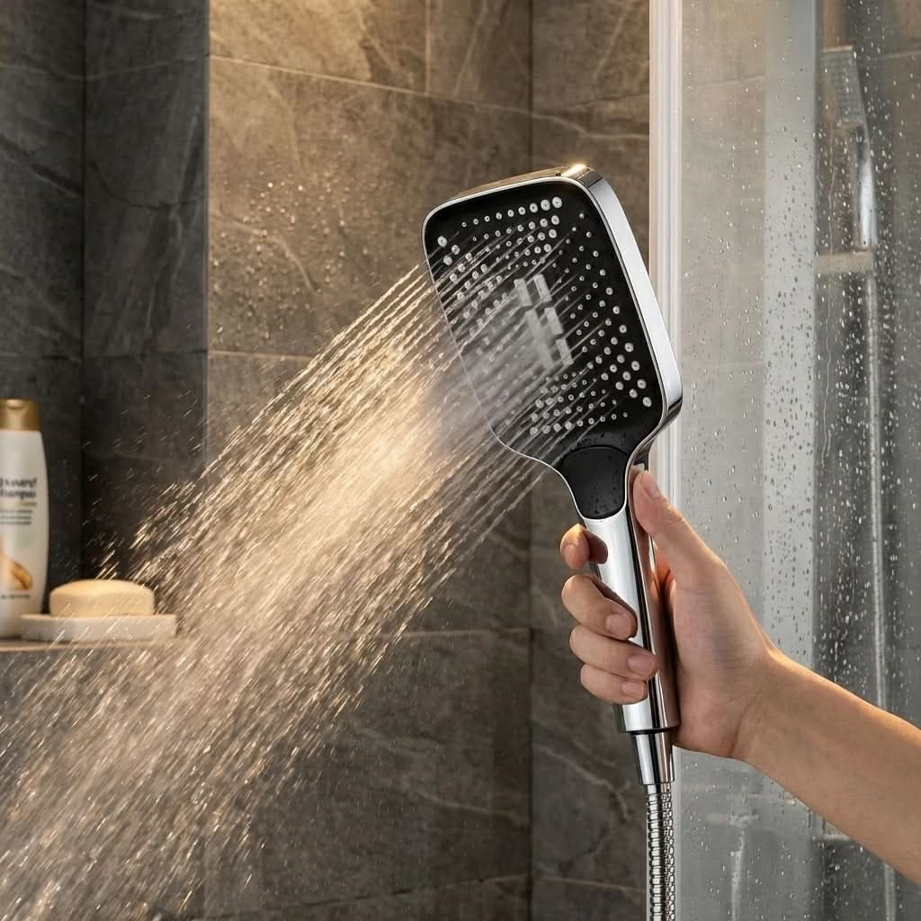 AQUASQUARE vysokotlaká dešťová sprchová hlavice se 3 režimy