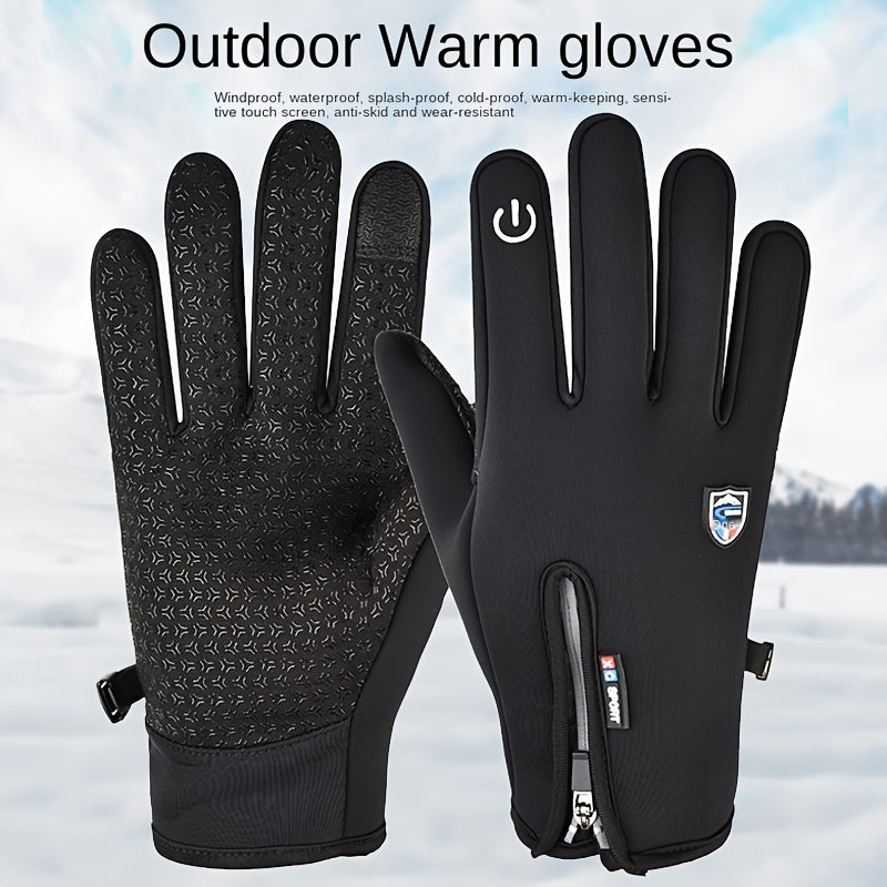 USB Heated Gloves With Touchscreen Waterproof And Windproof For Winter