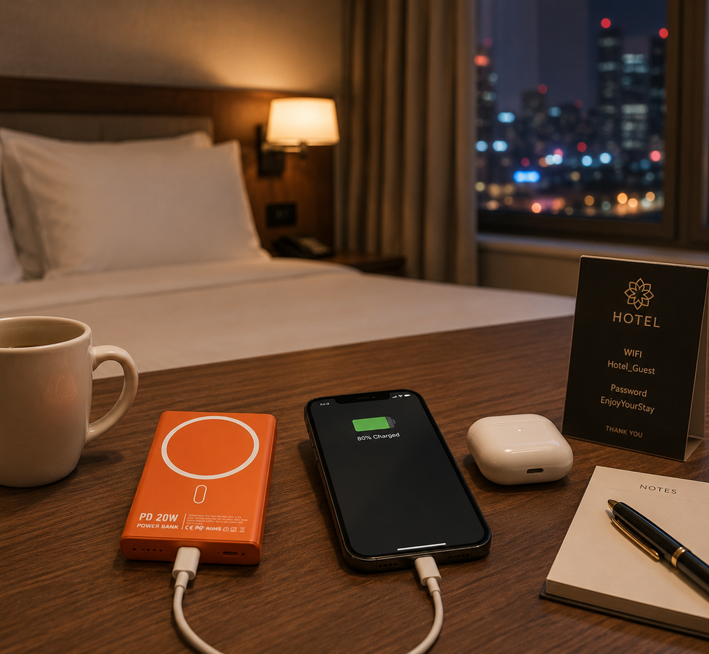 بنك طاقة بسعة 10000mAh - شحن سريع PD بقدرة 20W وتصميم نحيف وخفيف