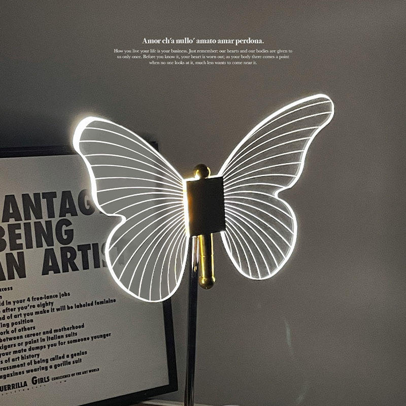 Luminara Crystal Butterfly Accent LED Lamp For Bedroom Decor And Nightstands Soft Glow Ambience