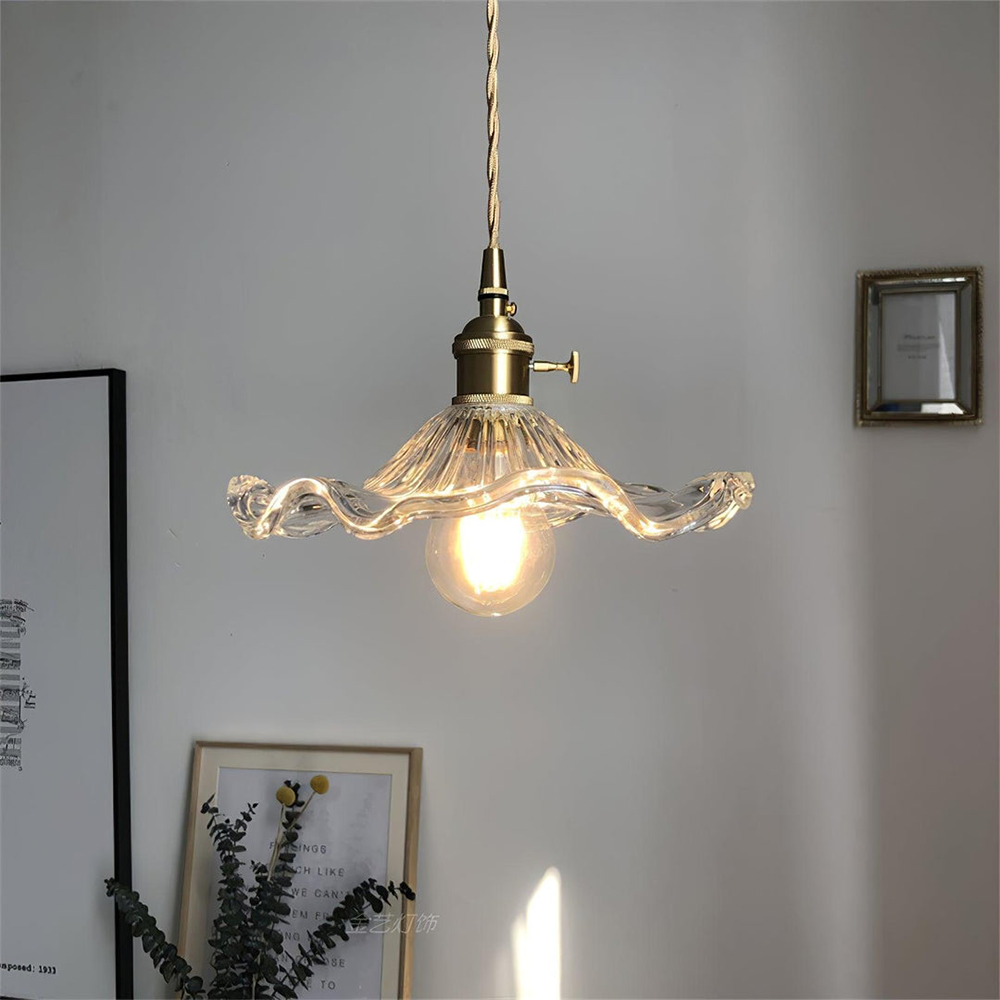 Lyra Hibiscus Glass Pendant Light With Gentle Glow For Living Rooms Or Bedrooms
