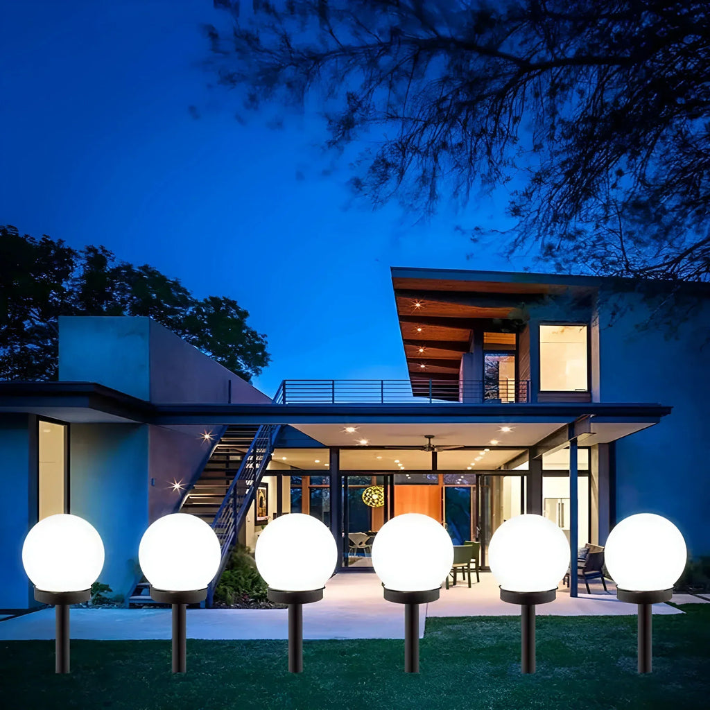 LumiGlobe 3-Pack Waterproof Solar Path Lights For Outdoor Paths And Garden Edges