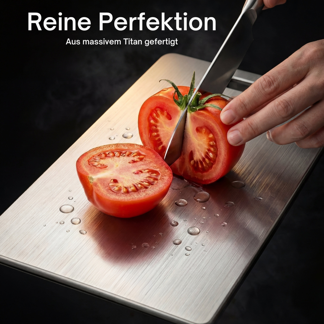 Cutting Board Made From Titanium For Daily Kitchen Use With Smooth Surface