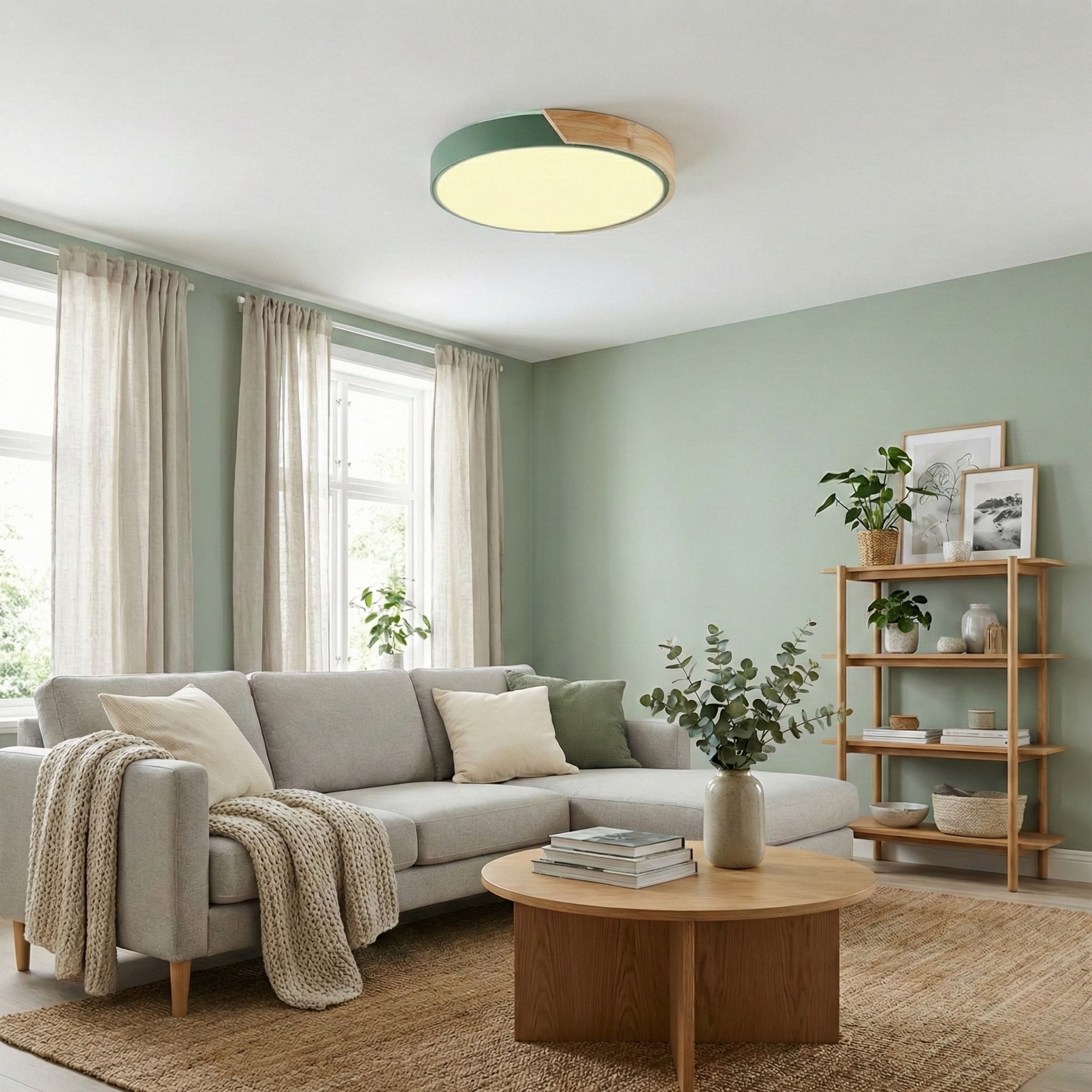 NovaLume Contemporary Round LED Ceiling Light With Flush Mount Fixture For Modern Interiors