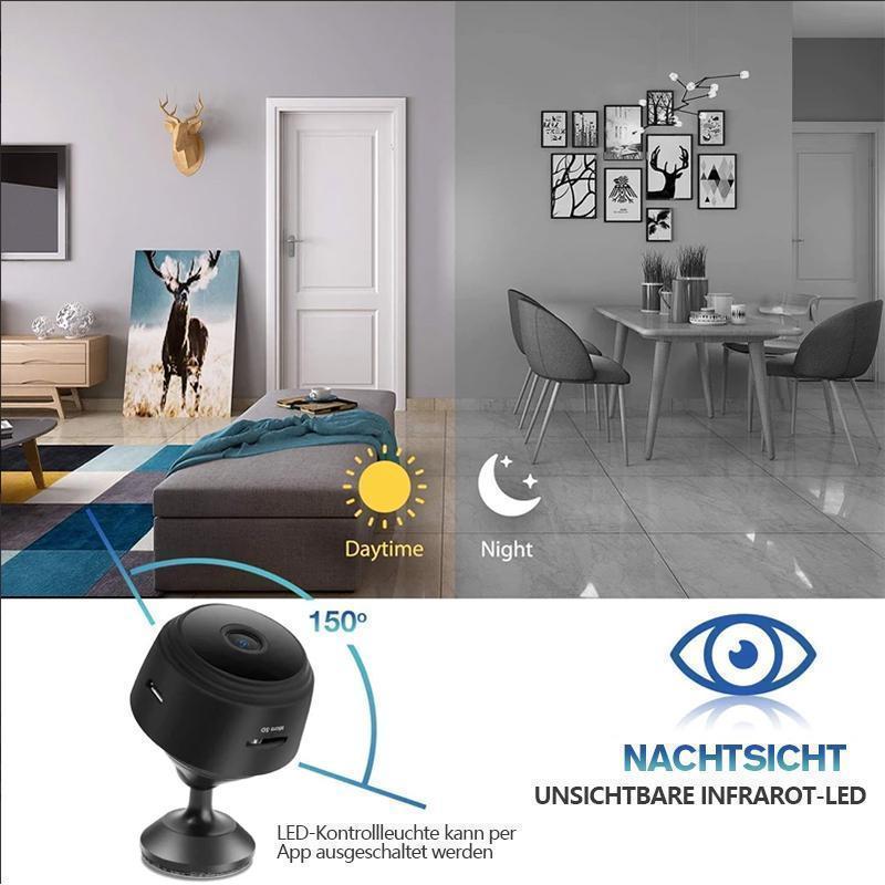 Miniaturní Wi-Fi bezpečnostní kamera — magnetické uchycení, noční vidění se zorným úhlem 150°