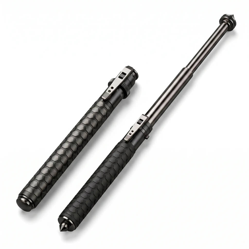 Telescoping Walking Cane With Spring-Loaded Deployment And Non-Slip Handle
