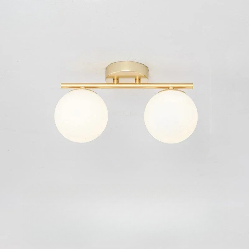 Aurora Nordic Ceiling Lamp With Glass Sphere And Gold Accents LED Fixture Glow For Homes