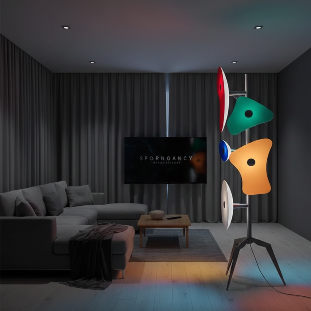 Ambient Colour Changing Floor Lamp With LED For Modern Living Rooms And Bedrooms