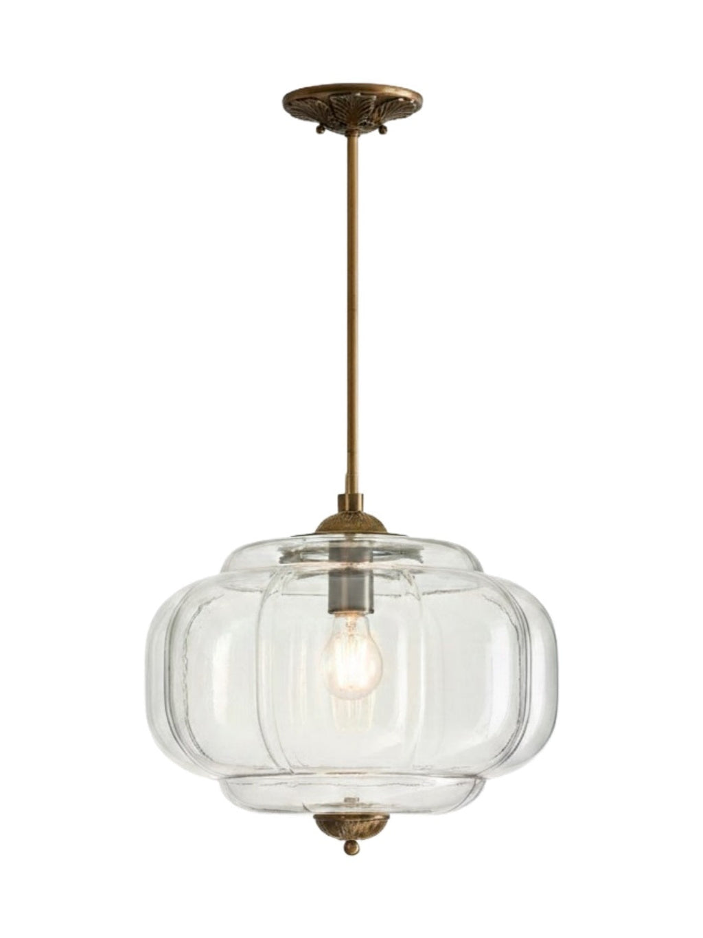 Vintage Milk Glass Ceiling Light With Fluted Rim White Pink Green Matte Glass Brass Black