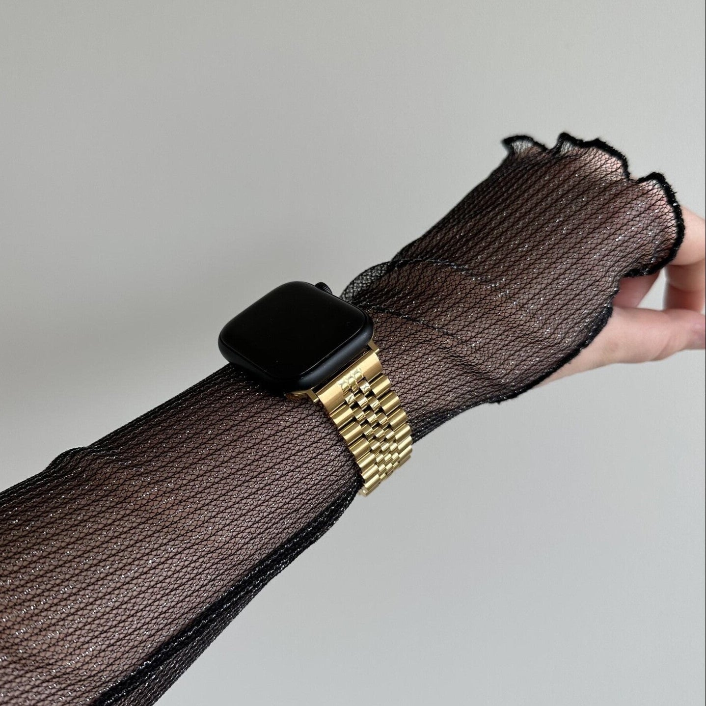 Apple Watch-armband i jubilee-design, guldfärgat rostfritt stål med justerbara länkar