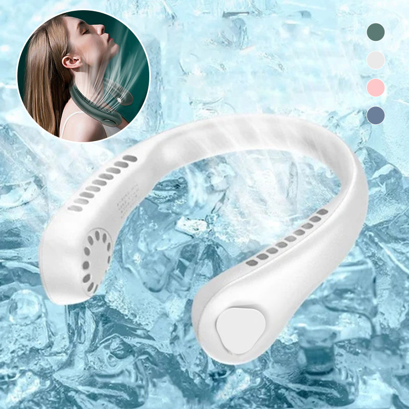 Ανεμιστήρας λαιμού hands-free — Επαναφορτιζόμενος μέσω USB, χωρίς πτερύγια, με αθόρυβη λειτουργία