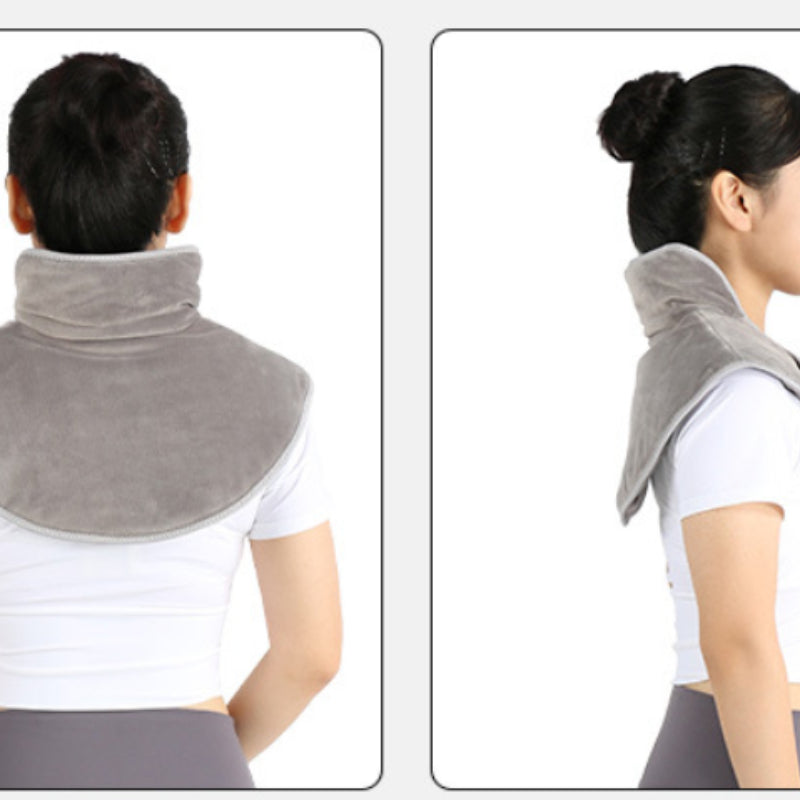 Soft Mink Fiber Heated Neck And Shoulder Wrap With Carbon Heating Element For Home Use