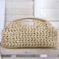 Borsa a tracolla in rafia intrecciata LUXEWEAVE — Leggera, perfetta per l’estate