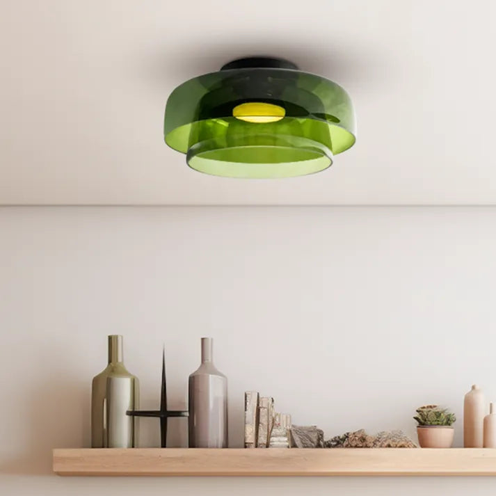 Lumenweave Nordic Style Ceiling Light With Handcrafted Glass Shade For Living Rooms And Dining Areas
