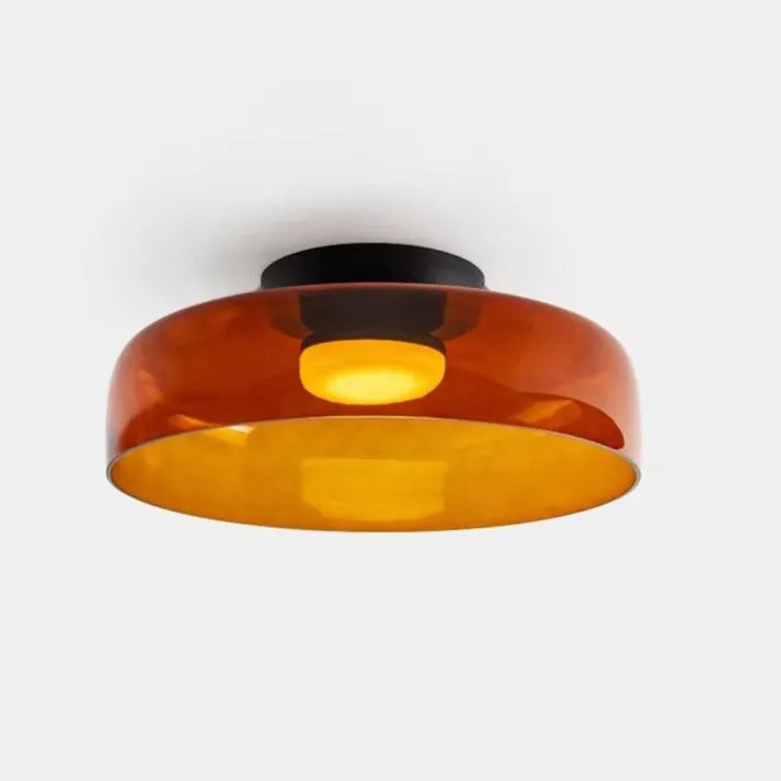 Lumenweave Nordic Style Ceiling Light With Handcrafted Glass Shade For Living Rooms And Dining Areas