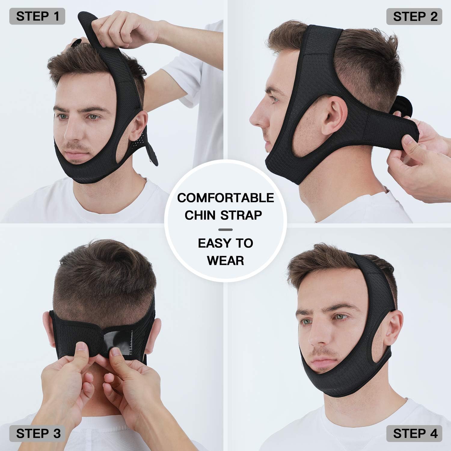 Adjustable Chin Strap For Snoring Reduction And Quiet Sleep