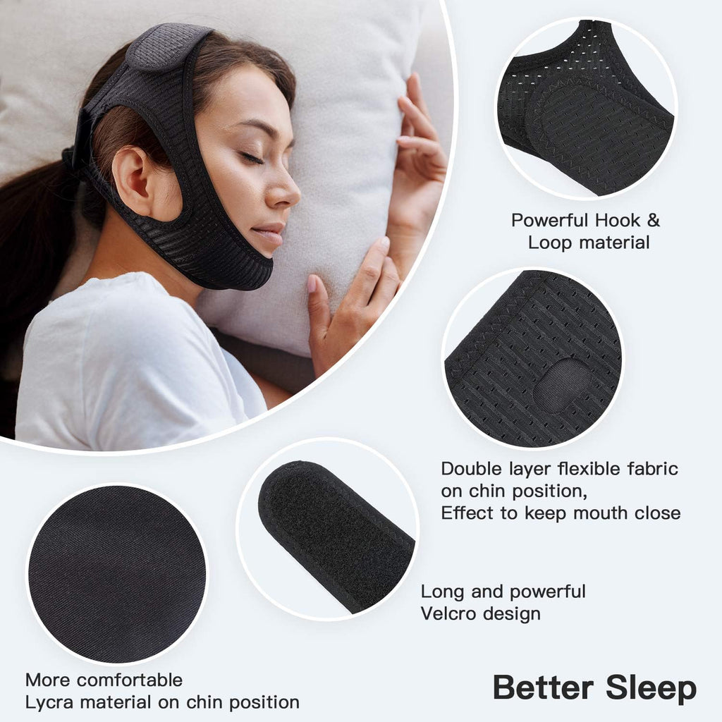 Adjustable Chin Strap For Snoring Reduction And Quiet Sleep