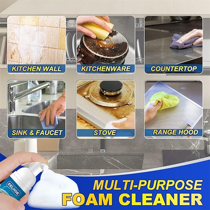Universal Foam Cleaner For All Surfaces Powerful Degreaser For Kitchen And Home