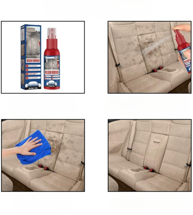 自動カビ取りスプレー 2本セット - 革、布＆プラスチック表面用クリーナー