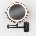 Rechargeable LED Magnifying Vanity Mirror Dimmable 20 Cm Round