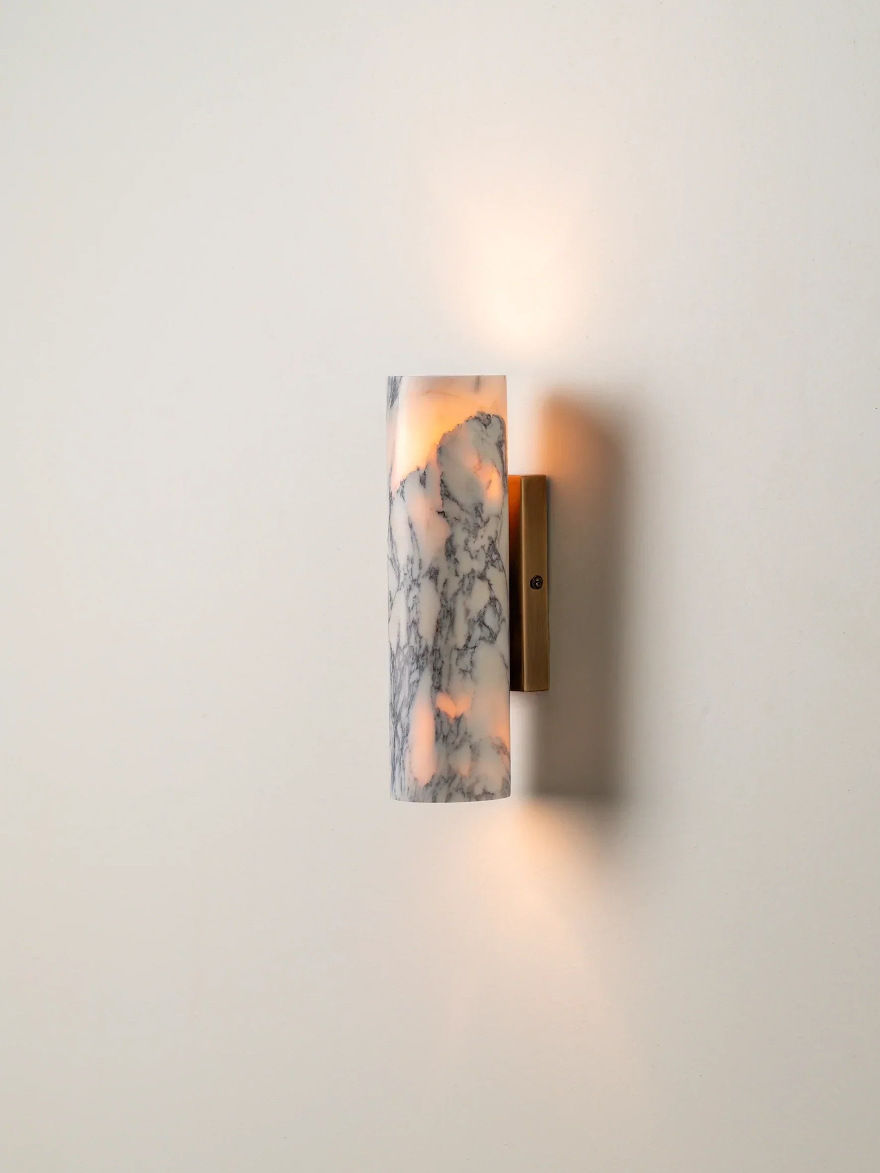 Marmorvæglampe med op-ned-design, G9 LED-badeværelseslampe i natursten