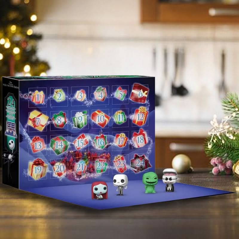 NIGHTMAREJOY 24 figurás Pocket Pops adventi naptár — hátborzongató karácsonyi visszaszámláló dekoráció