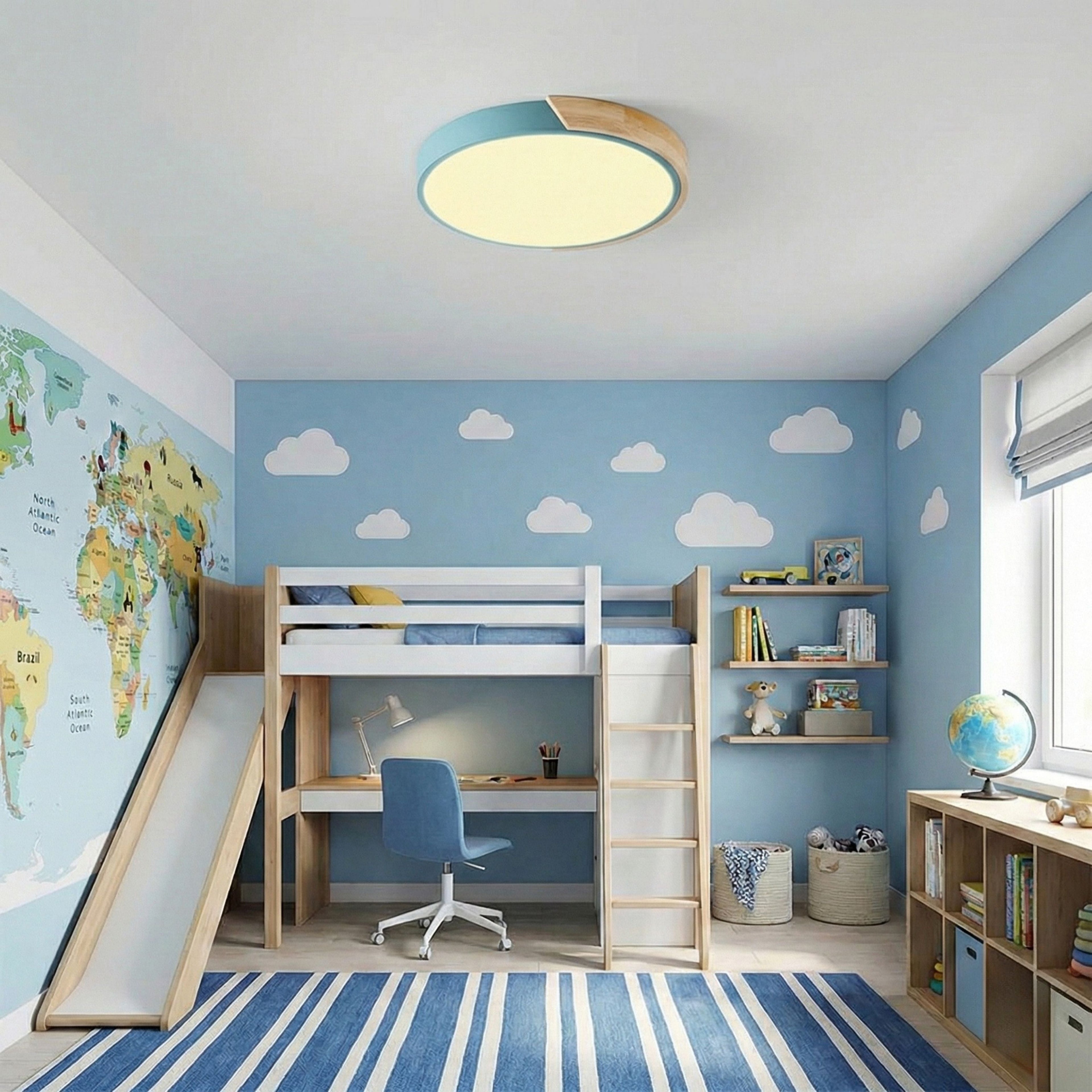 NovaLume Contemporary Round LED Ceiling Light With Flush Mount Fixture For Modern Interiors