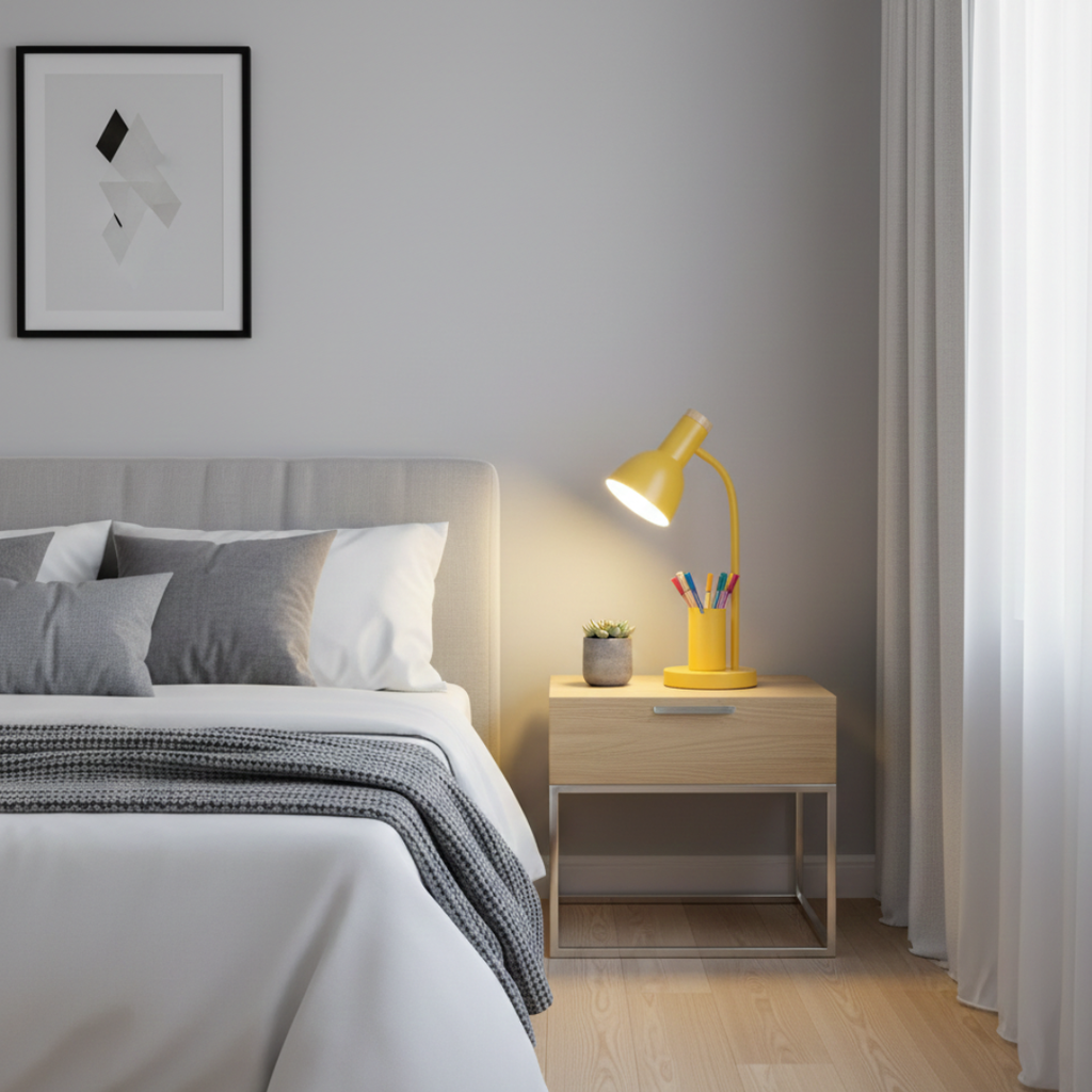 Nordic Style LED Table Lamp With Built-In Pen Holder For Reading And Desk Tasks At Your Desk