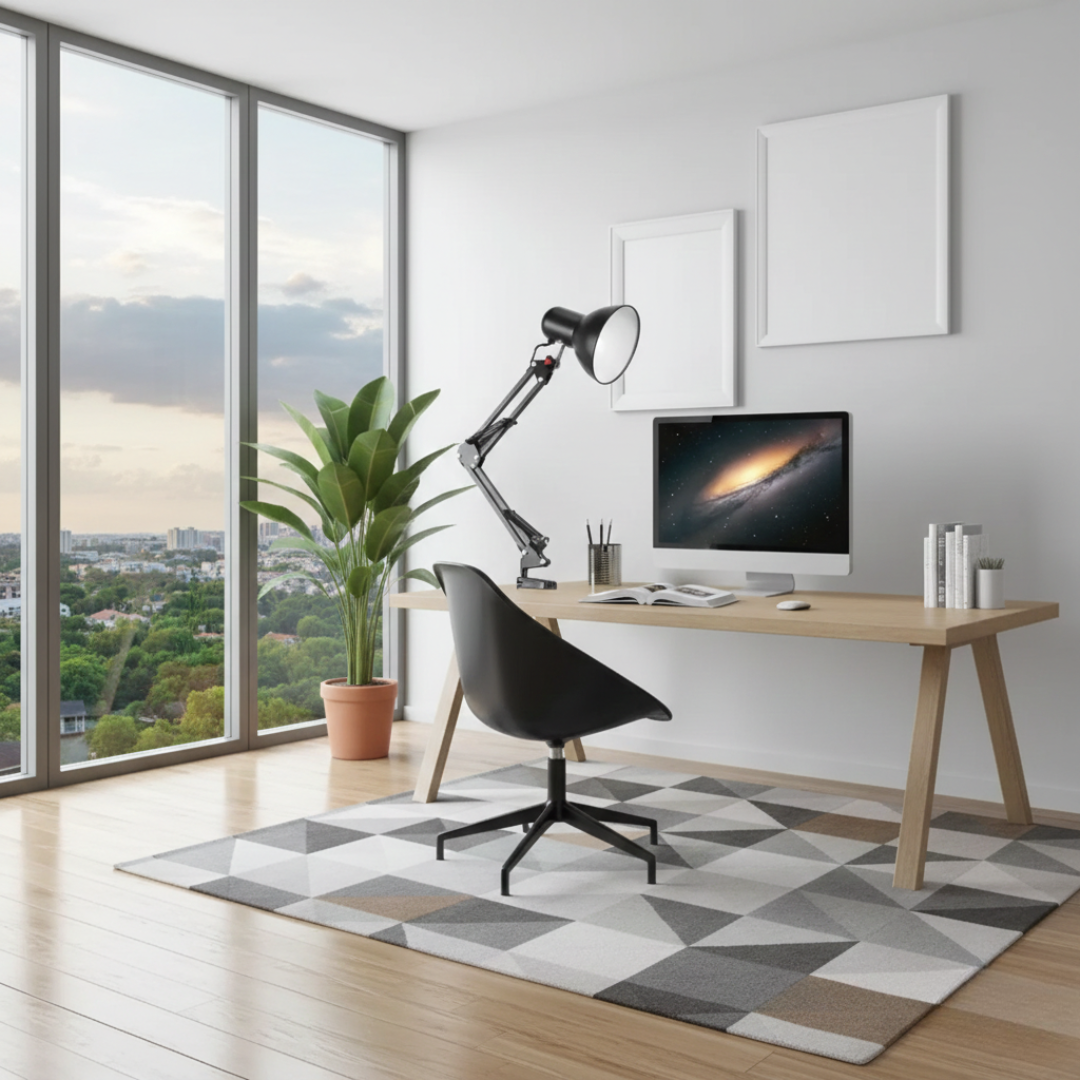 In Modern Style Adjustable Swing Arm Table Lamp For Home Or Office Use Ideal For Reading And Decor