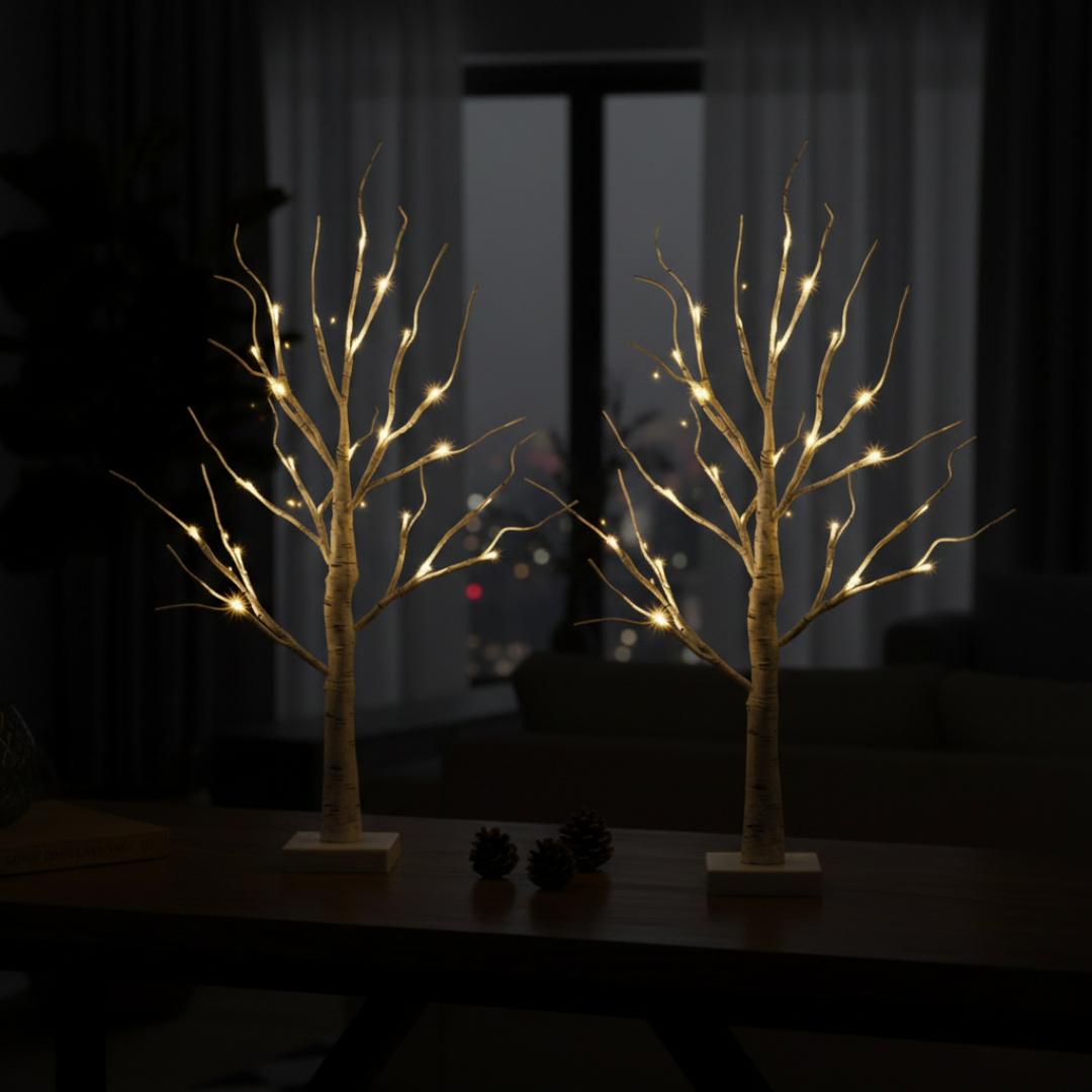 Birch Tree LED Accent Lights For Home Decor And Seasonal Display Indoor Lighting