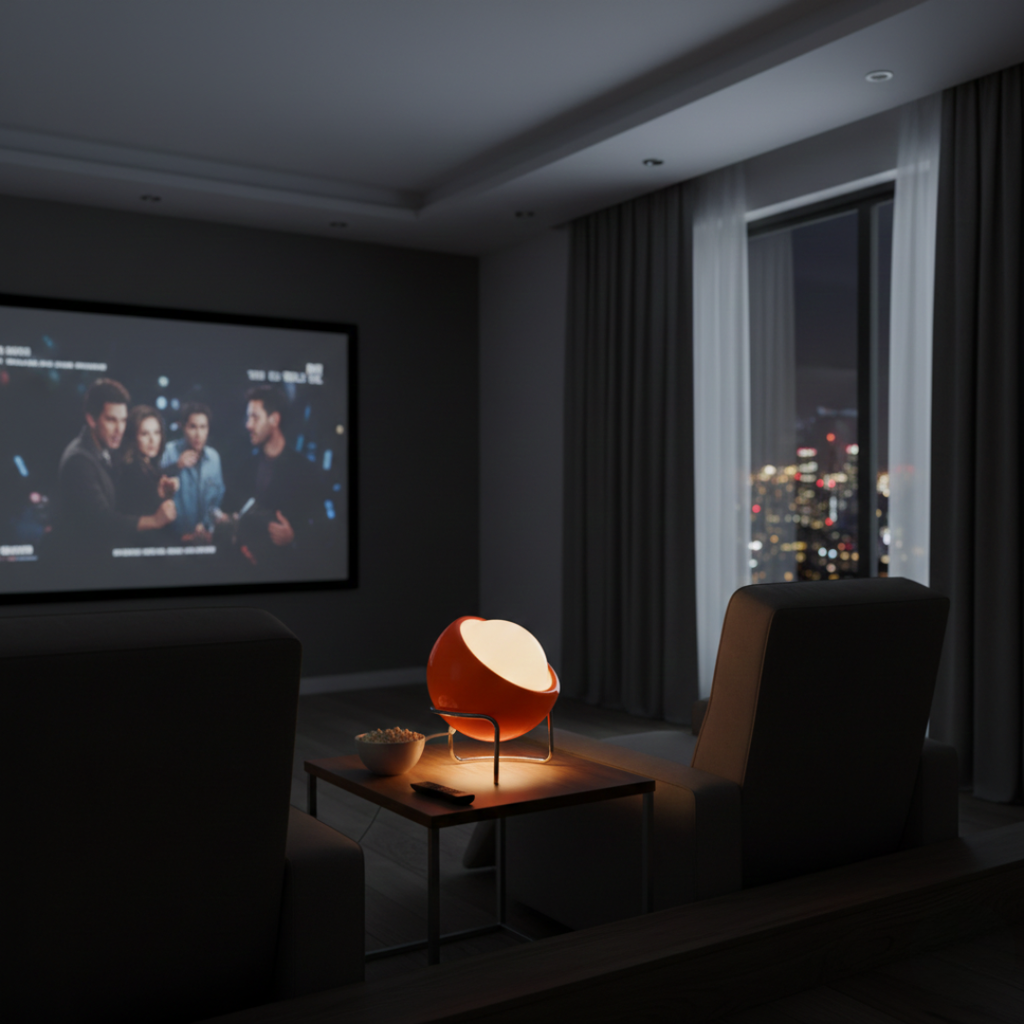 Elegant Table Lamp With Glass Shade For Indoor Use Suited For Living Rooms And Bedrooms Creating Cozy Ambience