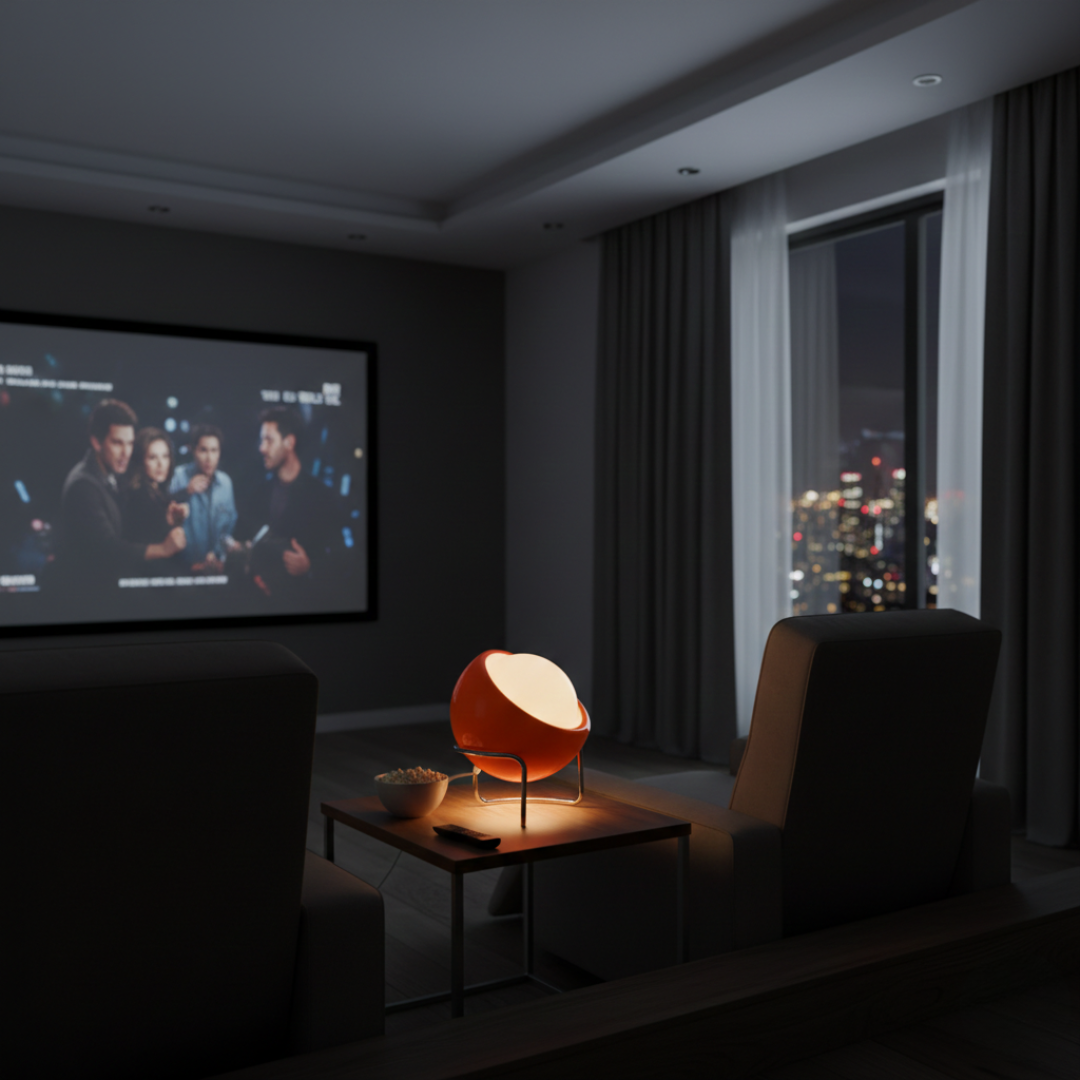 Elegant Table Lamp With Glass Shade For Indoor Use Suited For Living Rooms And Bedrooms Creating Cozy Ambience