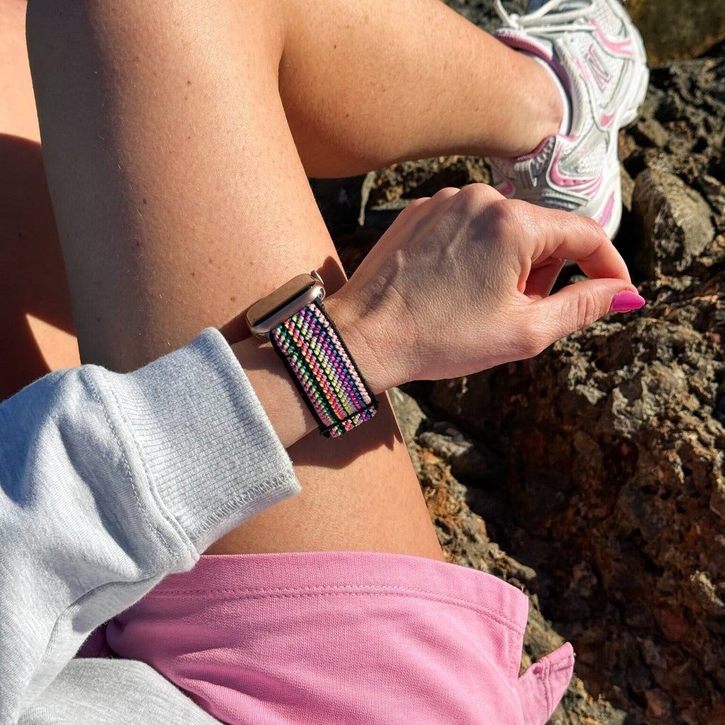 Ελαστικό λουράκι Apple Watch – Πολύχρωμο ριγέ μοτίβο