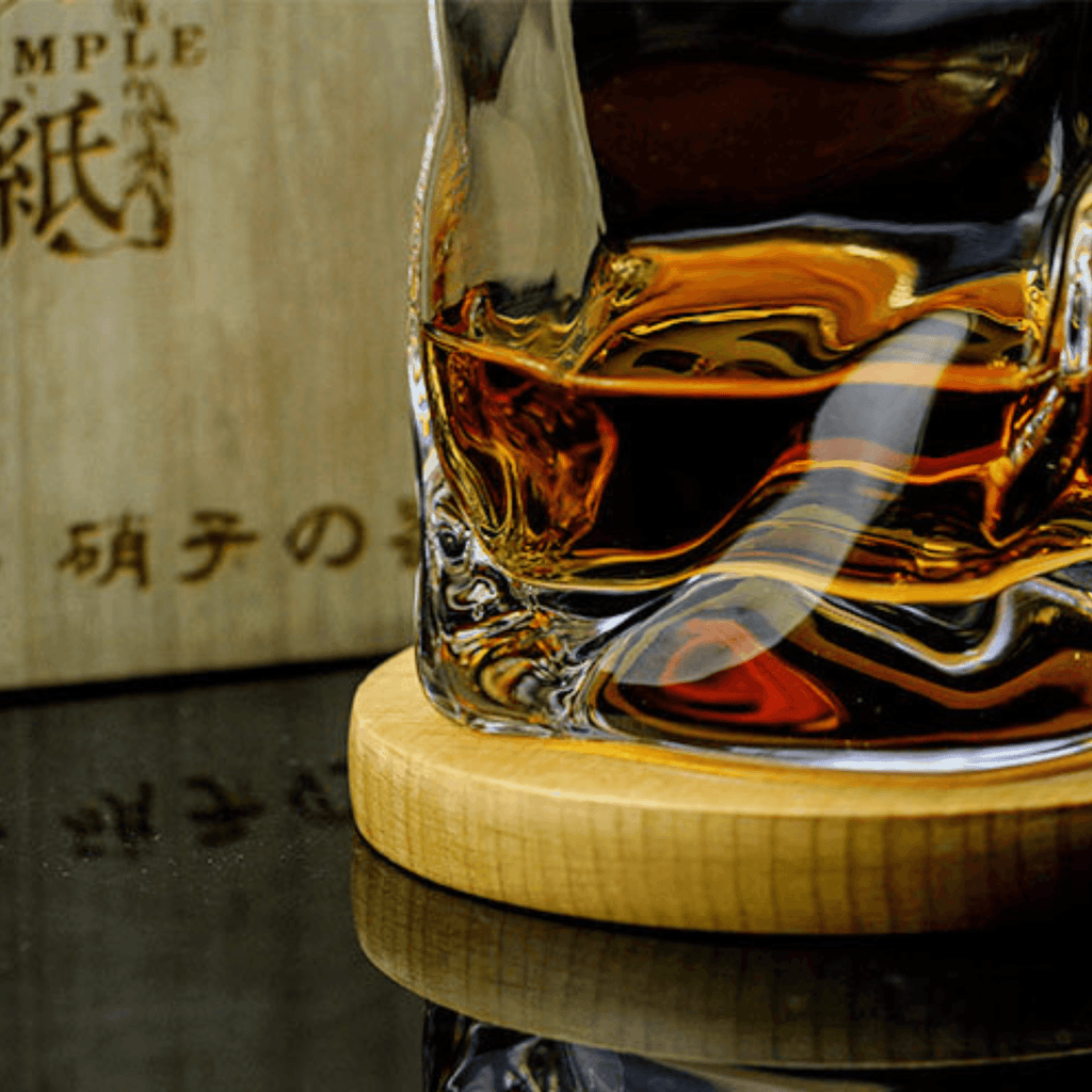 Edo Kiriko Whiskey Glass In Japanese Crystal With Crumple Design Handmade