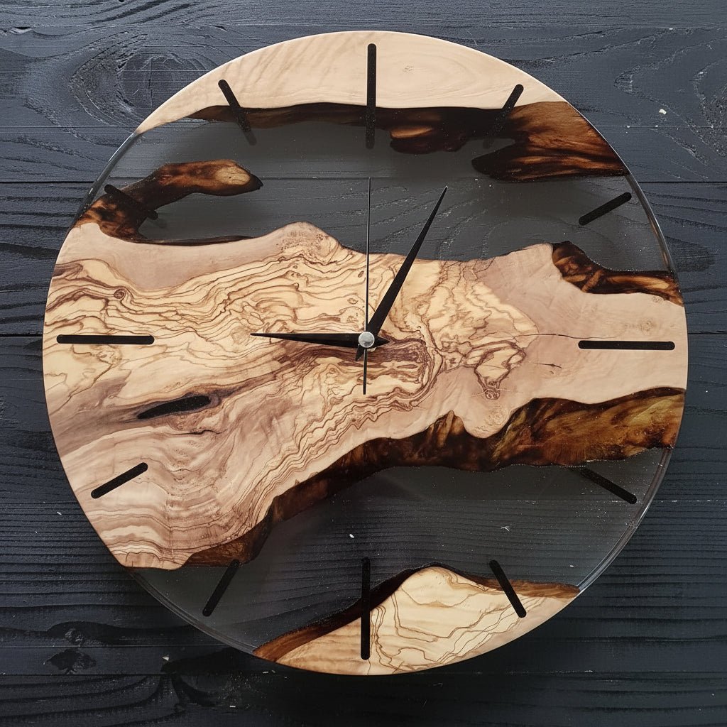 Nordic VIKTID ELMWAY Silent Elmwood Wall Clock — Round Shape, Quartz Movement