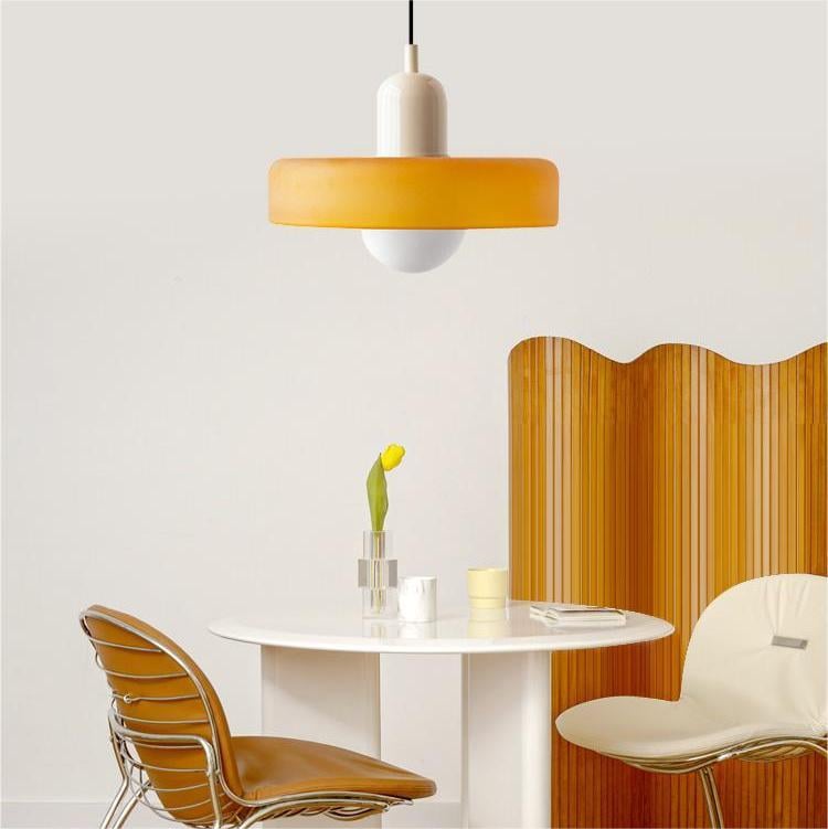 Bauhaus Style Glass Pendant Light For Dining And Living Areas